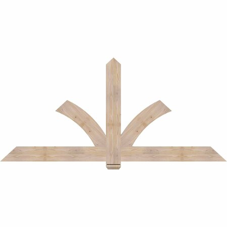 Ekena Millwork Redmond Smooth Timber Gable Bracket, Douglas Fir, 84"W x 38"H x 1 1/2"D x 5 1/2"F, 11/12 Pitch GBW084X38X0206RED00SDF